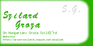 szilard groza business card